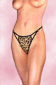 Naughty Lingerie Leopard G-String with Rings